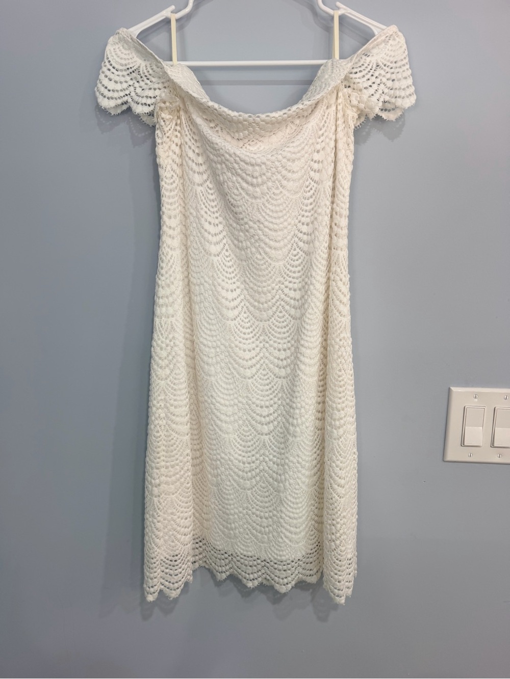 Lilly Pulitzer White One-Shoulder Lace Dress - Picture 2 of 3